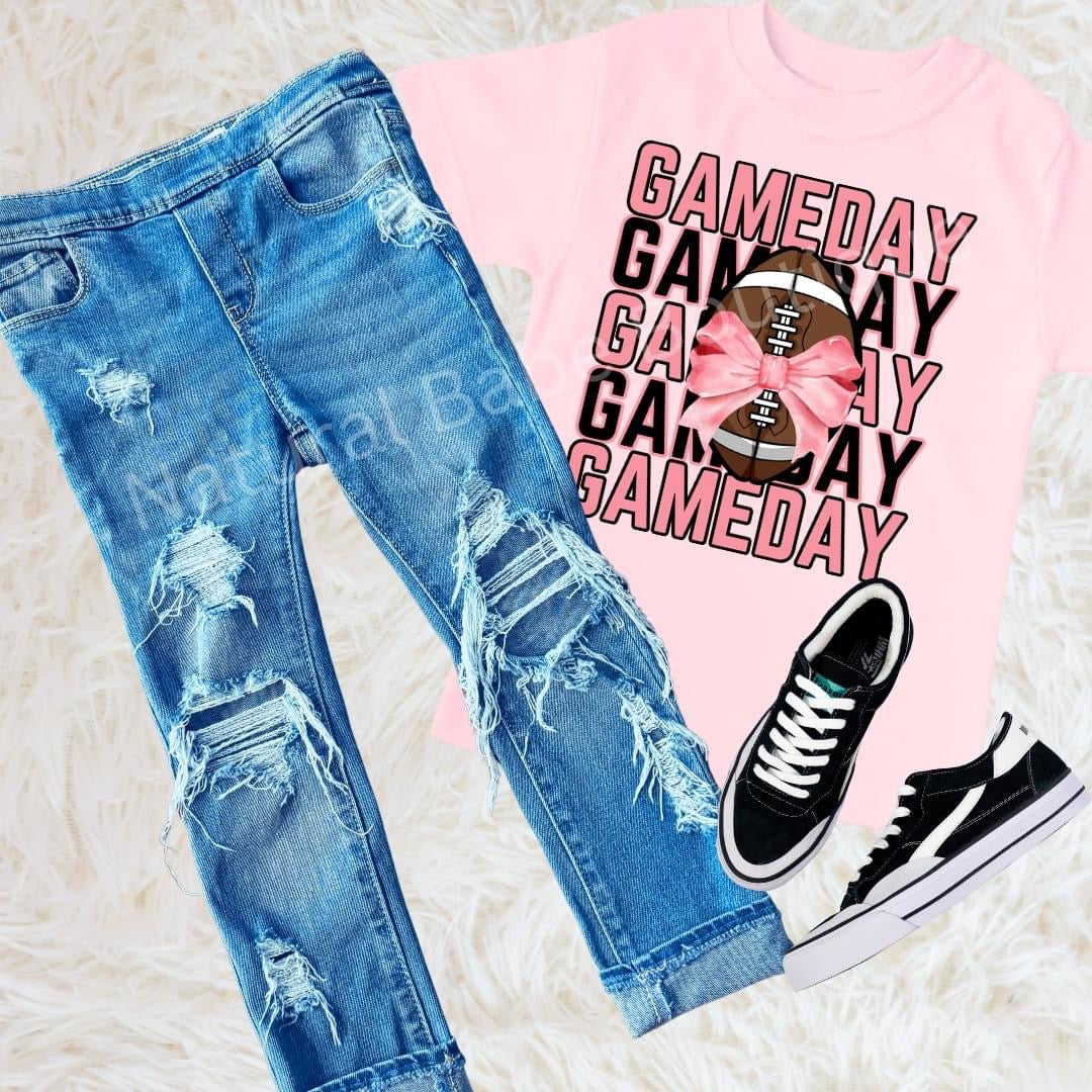 Heavy Distress Straight Leg Jeans