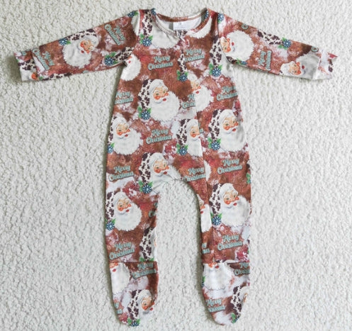 Girl Christmas Zip up Rompers (multi)