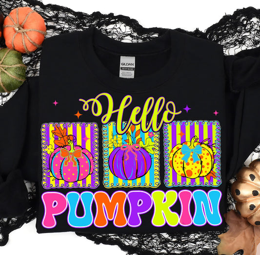 Neon Hello Pumpkin
