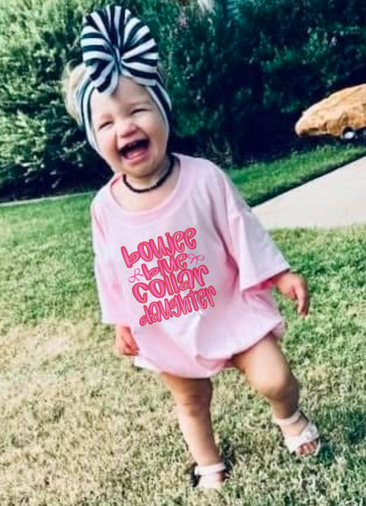 Boujee Blue Collar Daughter Tee & Romper