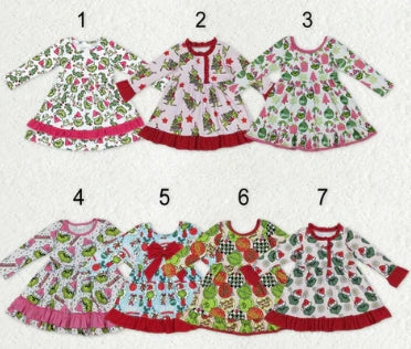 Christmas Grinch Girl Dresses