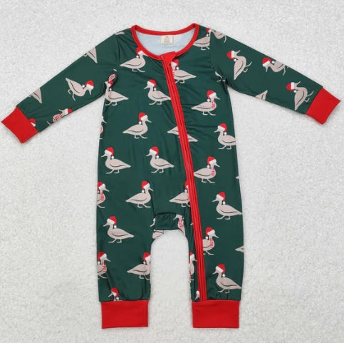 Boy Christmas Zip up Rompers (multi)