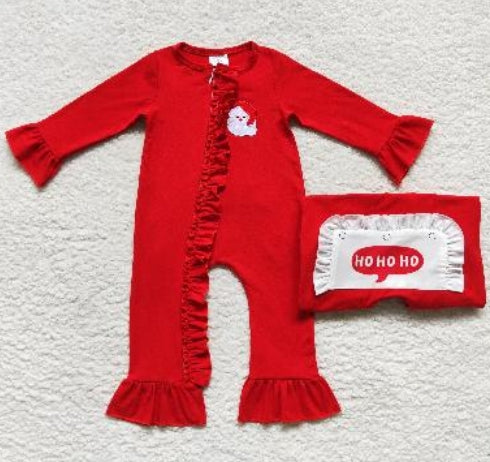 Girl Christmas Zip up Rompers (multi)