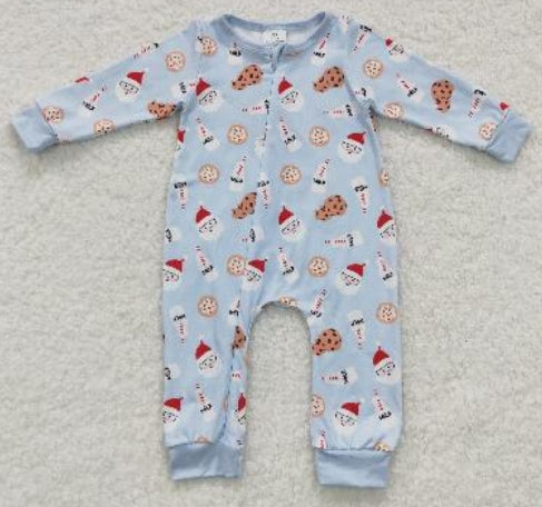 Boy Christmas Zip up Rompers (multi)