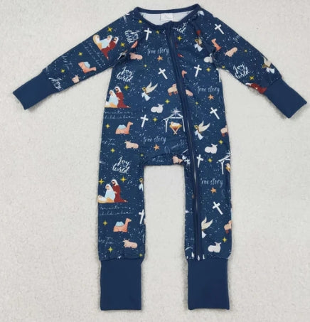 Girl Christmas Zip up Rompers (multi)