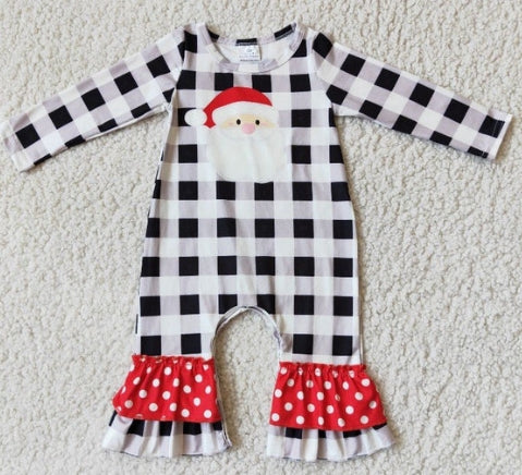 Girl Christmas Zip up Rompers (multi)