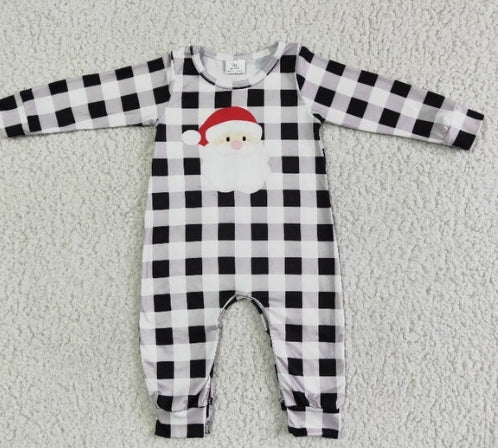 Boy Christmas Zip up Rompers (multi)